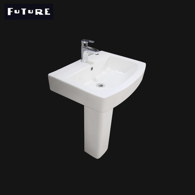 Solid Surface Small Square Cokole Umywalka Pojedyncza umywalka 450mm Umywalka na cokole