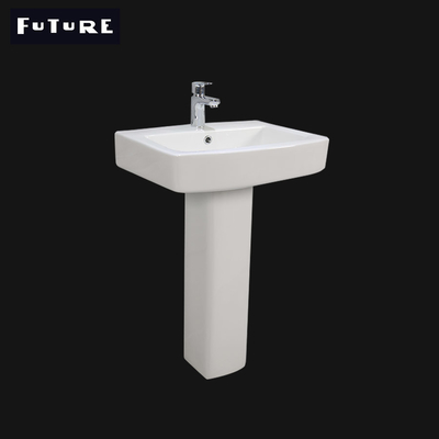 Solid Surface Small Square Cokole Umywalka Pojedyncza umywalka 450mm Umywalka na cokole