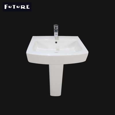 Solid Surface Small Square Cokole Umywalka Pojedyncza umywalka 450mm Umywalka na cokole