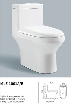Ekonomiczny jednoczęściowy syfon do toalety spłukiwania produktów sanitarnych